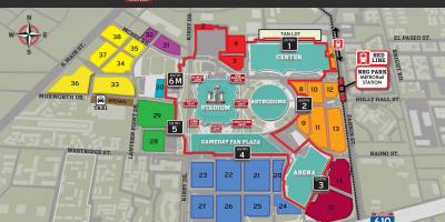 एनआरजी स्टेडियम की पार्किंग का नक्शा