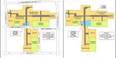 ह्यूस्टन गैलेरिया मॉल नक्शे