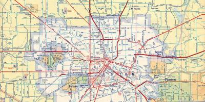 नक्शा ह्यूस्टन के freeways