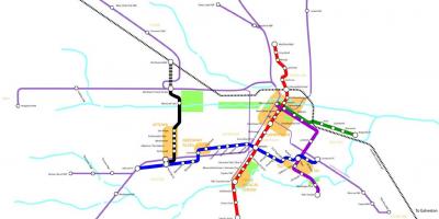मेट्रो रेल ह्यूस्टन नक्शा