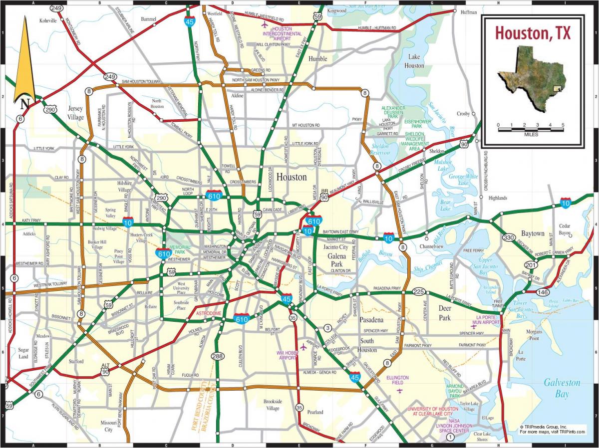 ह्यूस्टन टेक्सास के नक्शे