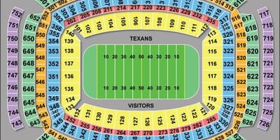 ह्यूस्टन Texans सीट नक्शे
